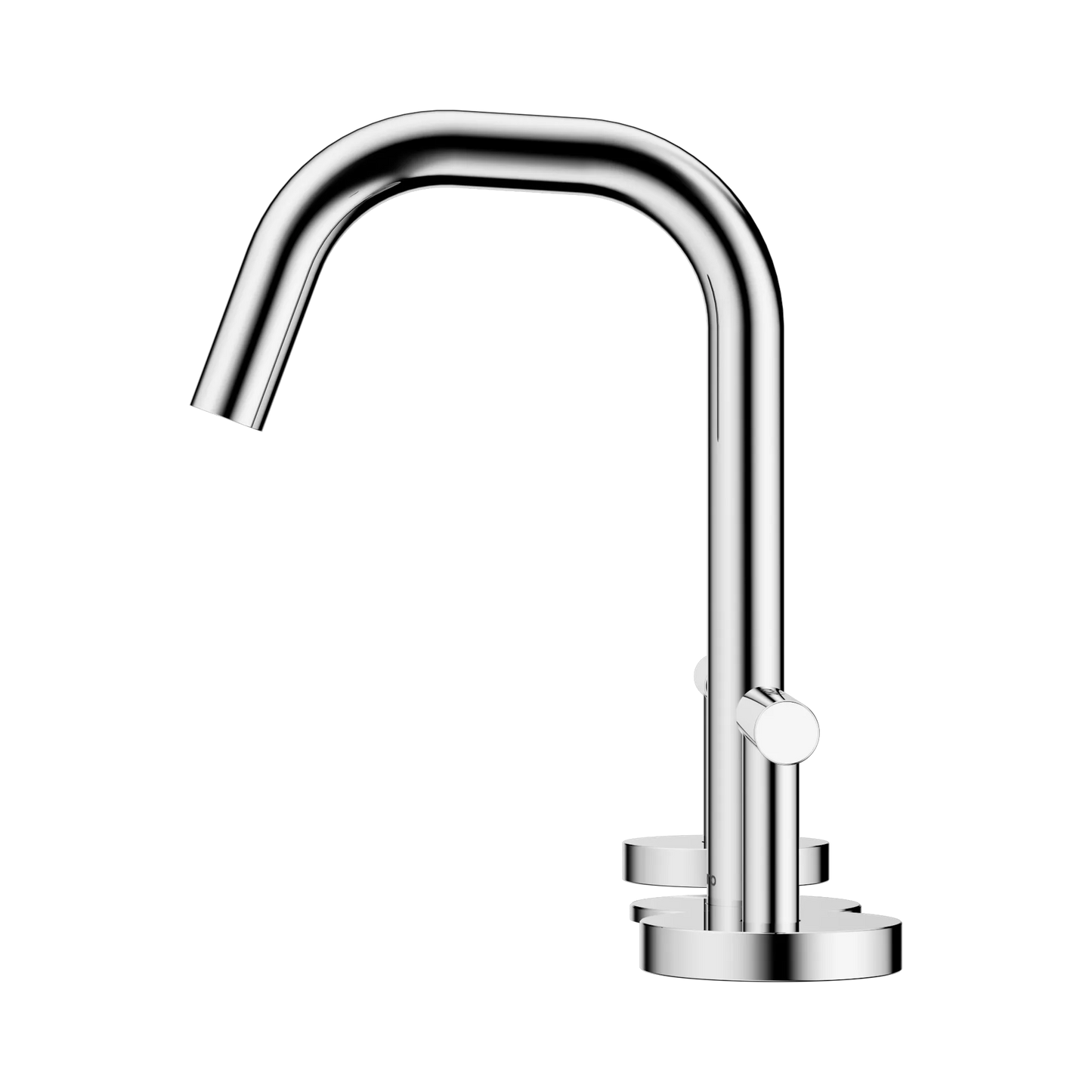 Mecca Lever Basin Set Edge Spout Chrome
