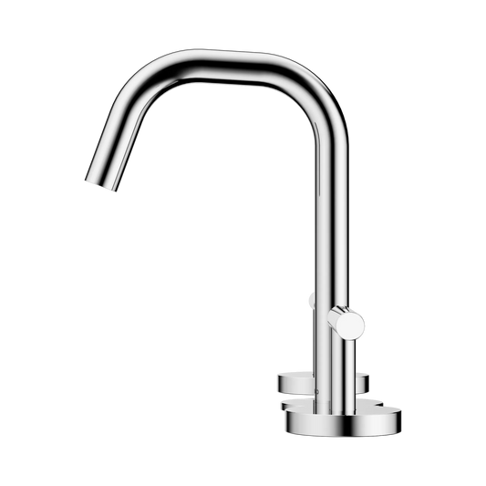 Mecca Lever Basin Set Edge Spout Chrome