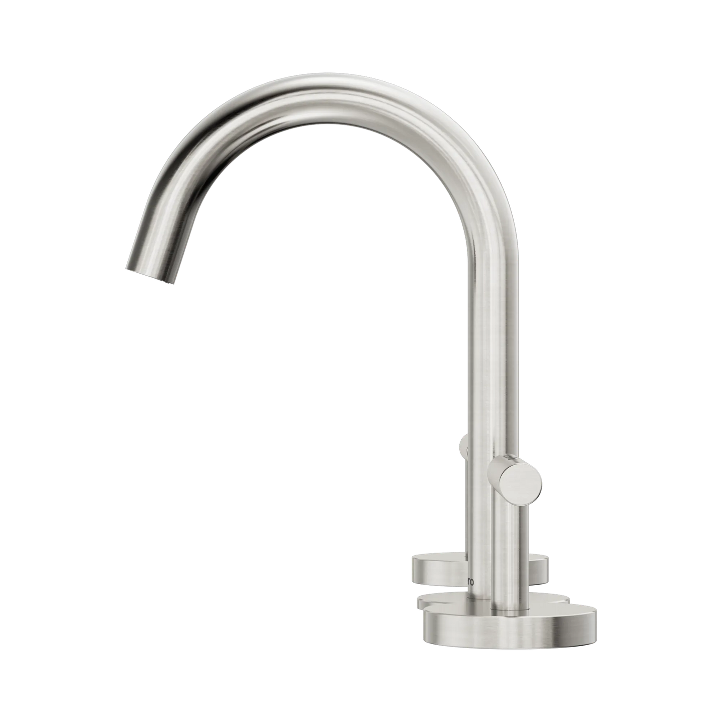 Mecca Lever Basin Set Arc Spout Brushed Nickel