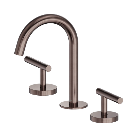 Mecca Lever Basin Set Arc Spout Brushed Bronze