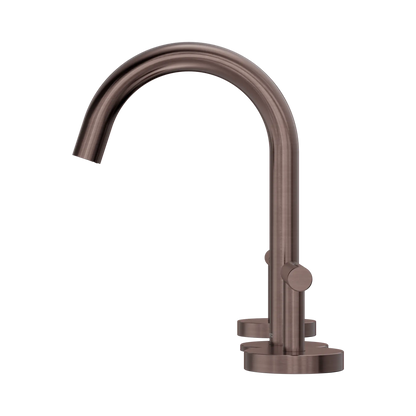Nero Mecca Lever Basin Set Arc Spout Brushed Bronze