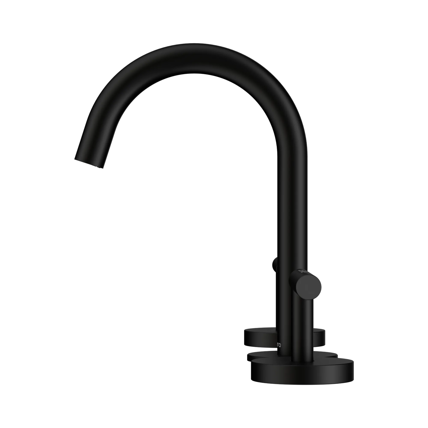 Mecca Lever Basin Set Arc Spout Matte Black