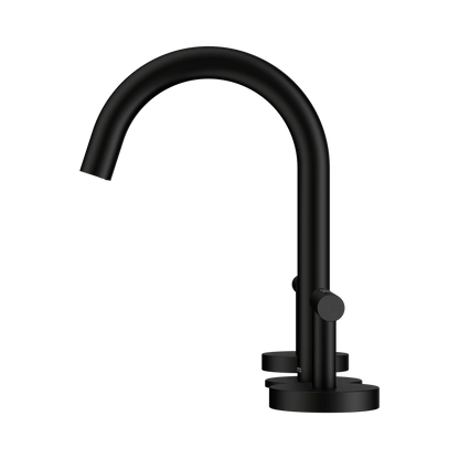 Mecca Lever Basin Set Arc Spout Matte Black
