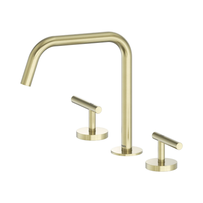 Mecca Lever Bath/Kitchen Set Edge Spout II Brushed Gold