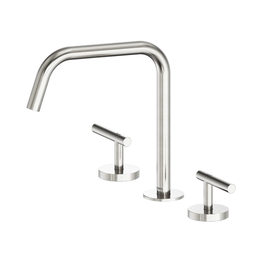 Mecca Lever Bath/Kitchen Set Edge Spout II Brushed Nickel