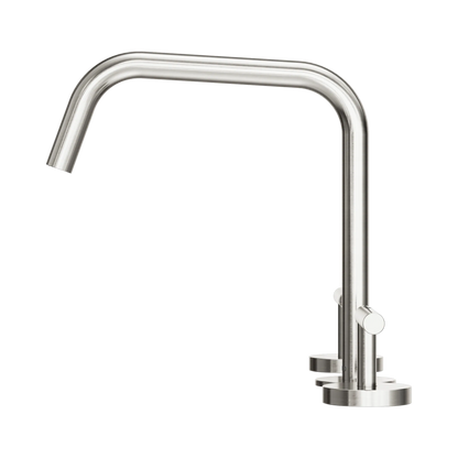 Mecca Lever Bath/Kitchen Set Edge Spout II Brushed Nickel