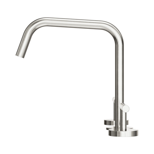 Mecca Lever Bath/Kitchen Set Edge Spout II Brushed Nickel