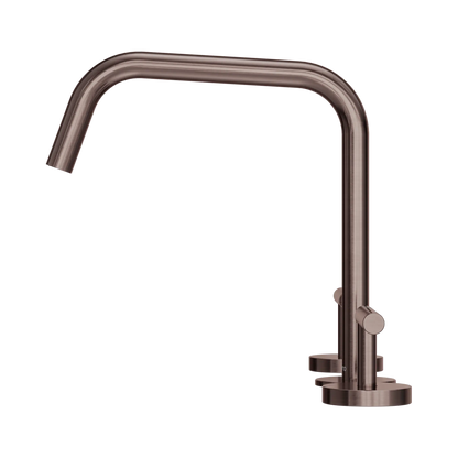 Mecca Lever Bath/Kitchen Set Edge Spout II Brushed Bronze
