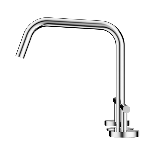 Mecca Lever Bath/Kitchen Set Edge Spout II Chrome