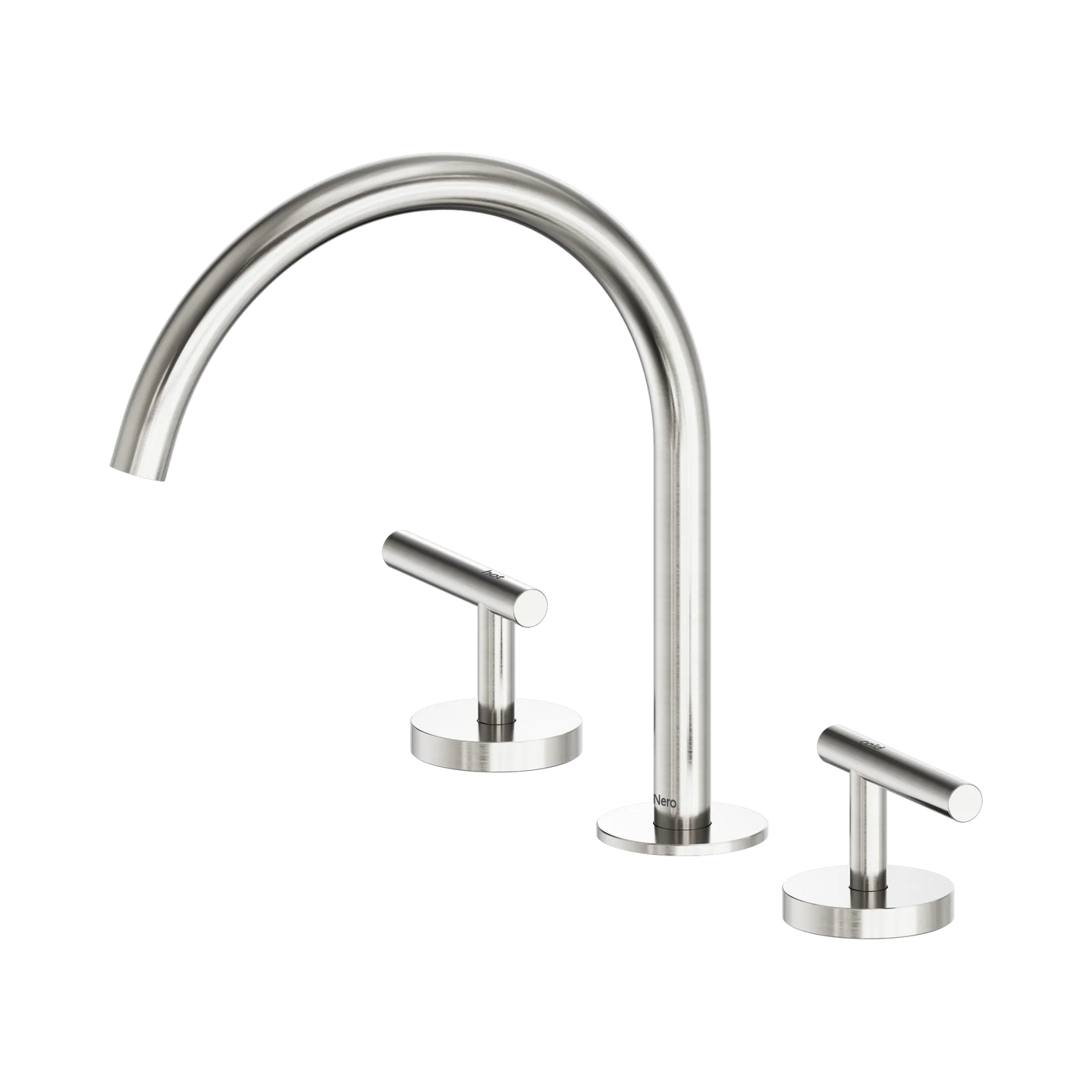Mecca Lever Bath/Kitchen Set Arc Spout Brushed Nickel