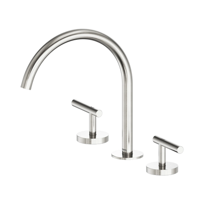 Mecca Lever Bath/Kitchen Set Arc Spout Brushed Nickel