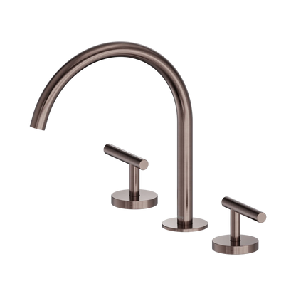 Mecca Lever Bath/Kitchen Set Arc Spout Brushed Bronze