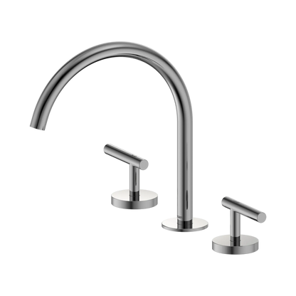 Mecca Lever Bath/Kitchen Set Arc Spout Chrome