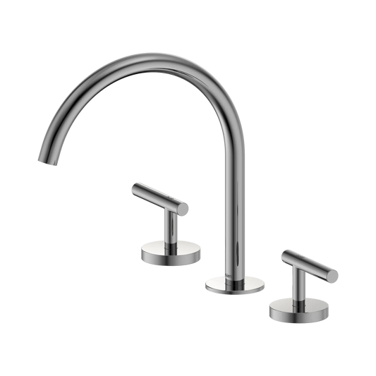 Mecca Lever Bath/Kitchen Set Arc Spout Chrome