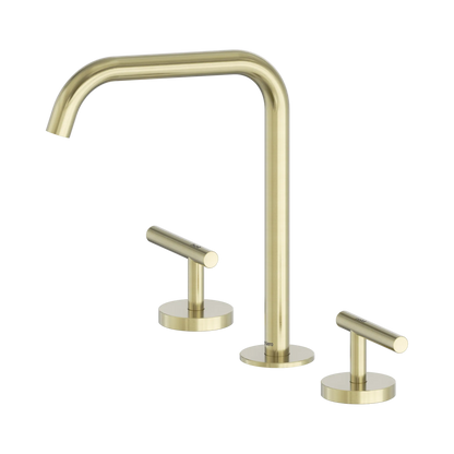 Mecca Lever Bath/Kitchen Set Edge Spout Brushed Gold