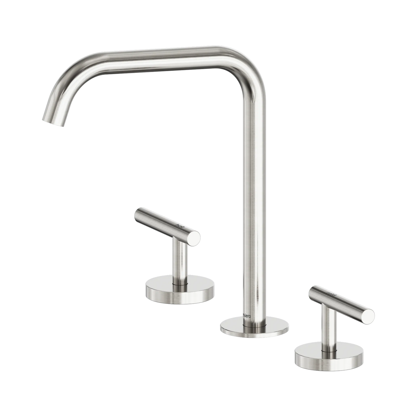 Mecca Lever Bath/Kitchen Set Edge Spout Brushed Nickel