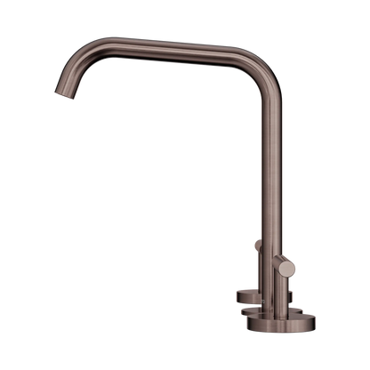 Mecca Lever Bath/Kitchen Set Edge Spout Brushed Bronze