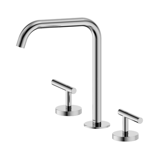 Mecca Lever Bath/Kitchen Set Edge Spout Chrome