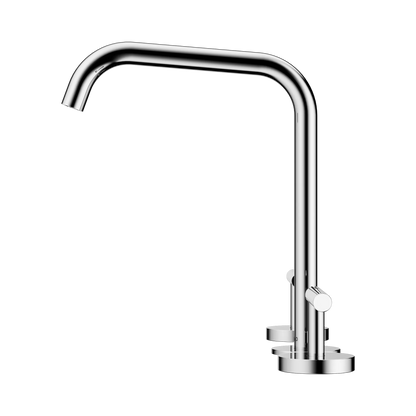 Mecca Lever Bath/Kitchen Set Edge Spout Chrome
