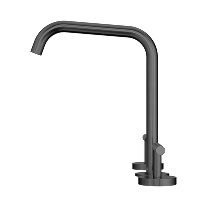 Mecca Lever Bath/Kitchen Set Edge Spout Gun Metal