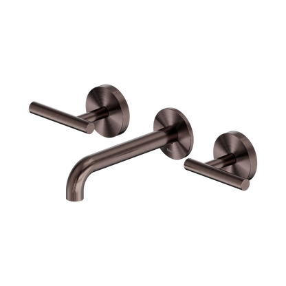 Mecca Lever Wall Basin/Bath Set 160mm Spout Brushed Bronze