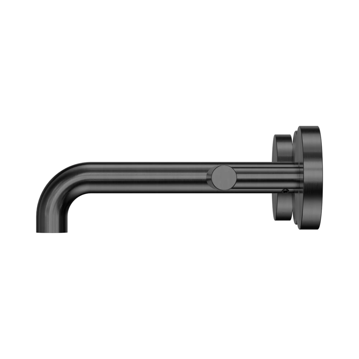 Nero Mecca Lever Wall Basin/Bath Set 160mm Spout Gun Metal