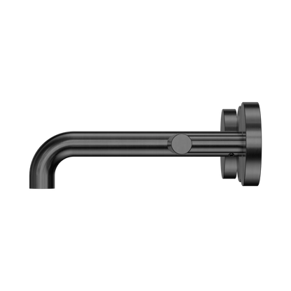 Nero Mecca Lever Wall Basin/Bath Set 160mm Spout Gun Metal