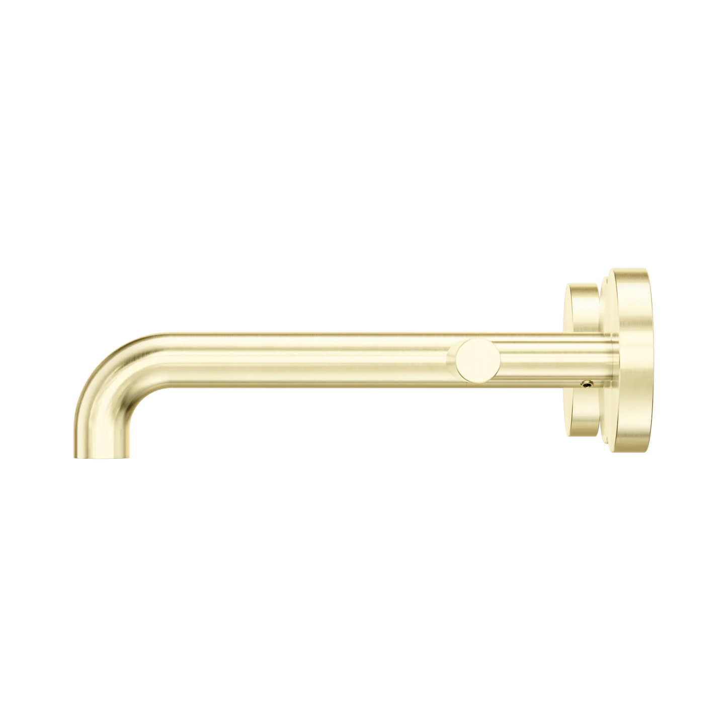Nero Mecca Lever Wall Basin/Bath Set 185mm Spout Brushed Gold