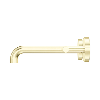 Nero Mecca Lever Wall Basin/Bath Set 185mm Spout Brushed Gold