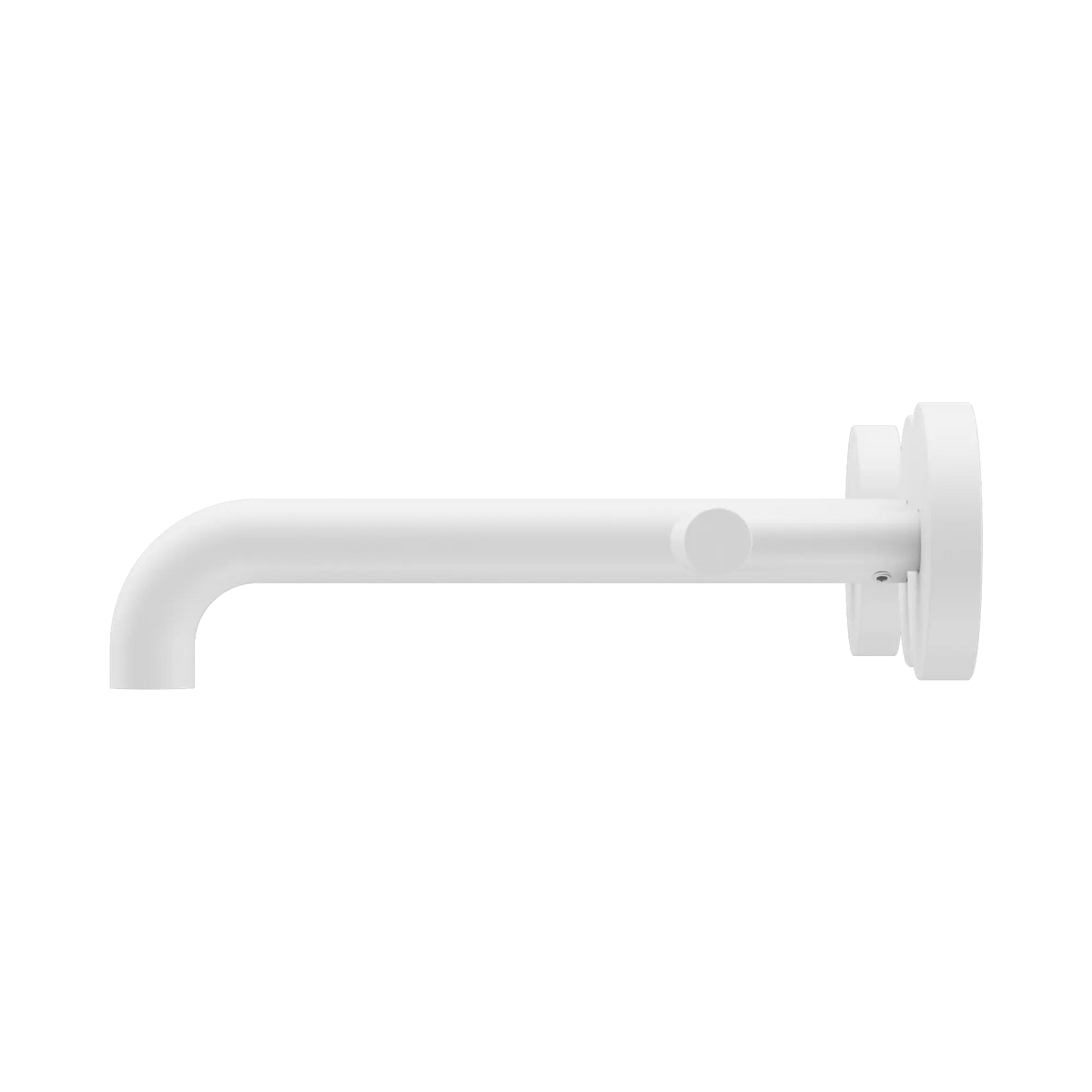 Nero Mecca Lever Wall Basin/Bath Set 185mm Spout Matte White