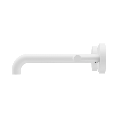 Nero Mecca Lever Wall Basin/Bath Set 185mm Spout Matte White