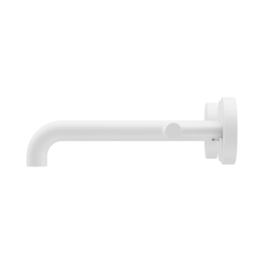 Mecca Lever Wall Basin/Bath Set 185mm Spout Matte White