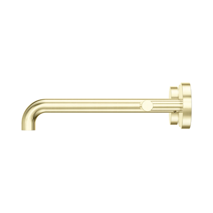 Nero Mecca Lever Wall Basin/Bath Set 220mm Spout Brushed Gold