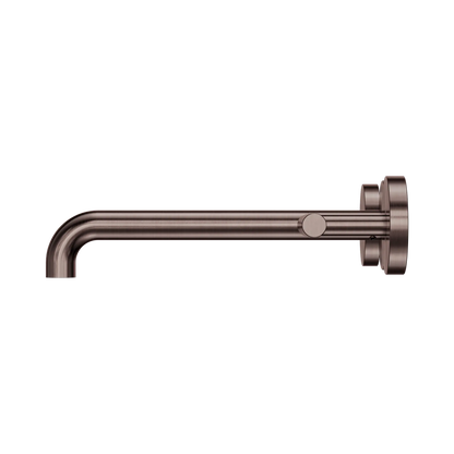 Nero Mecca Lever Wall Basin/Bath Set 220mm Spout Brushed Bronze