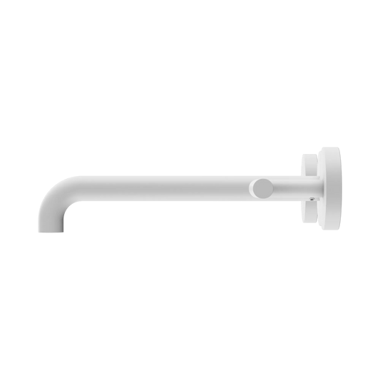 Mecca Lever Wall Basin/Bath Set 220mm Spout Matte White