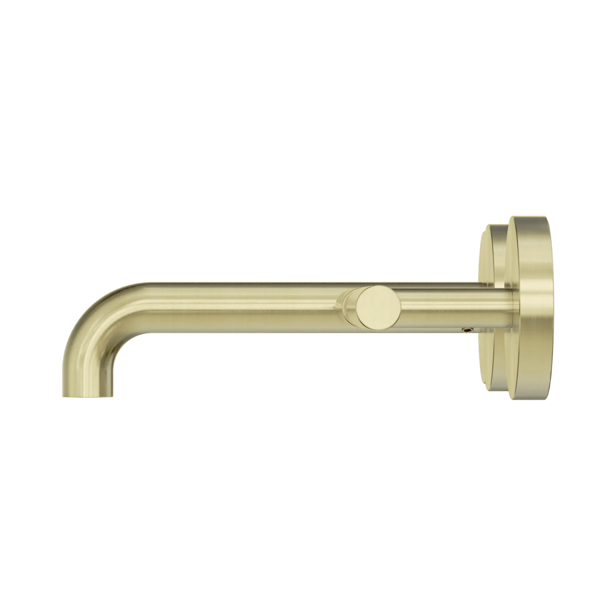 Nero Mecca Lever Wall Basin/Bath Set 160mm Offset Spout Brushed Gold