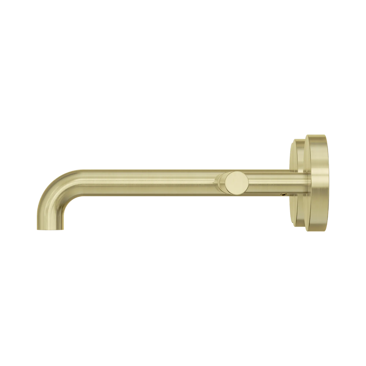 Nero Mecca Lever Wall Basin/Bath Set 185mm Offset Spout Brushed Gold