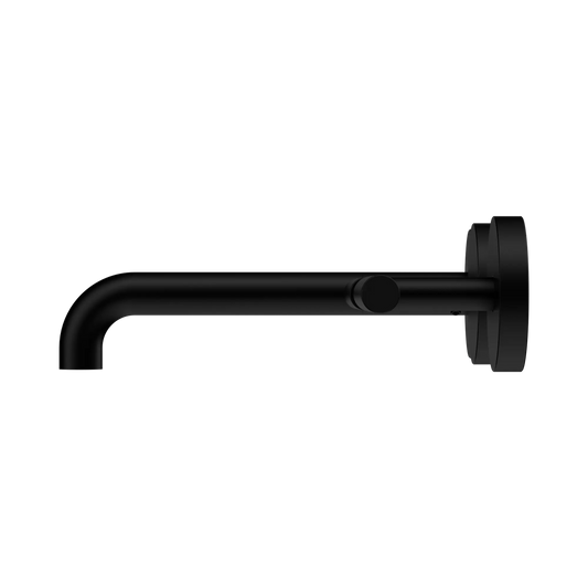 Mecca Lever Wall Basin/Bath Set 185mm Offset Spout Matte Black
