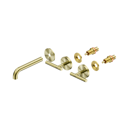 Nero Mecca Lever Wall Basin/Bath Set 160mm Spout Trim kits Only Brushed Gold
