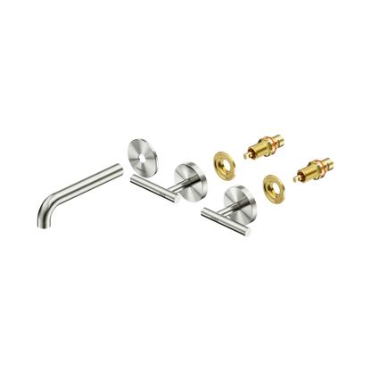 Mecca Lever Wall Basin/Bath Set 160mm Spout Trim kits Only Brushed Nickel