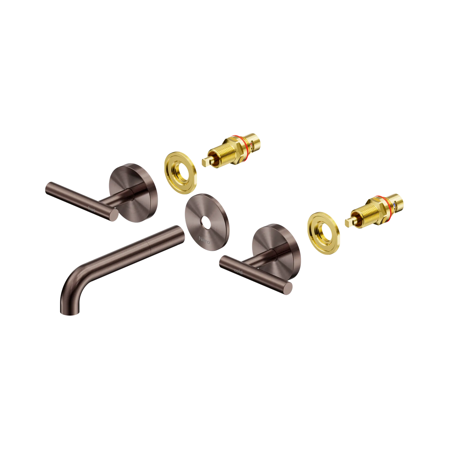 Mecca Lever Wall Basin/Bath Set 160mm Spout Trim kits Only Brushed Bronze