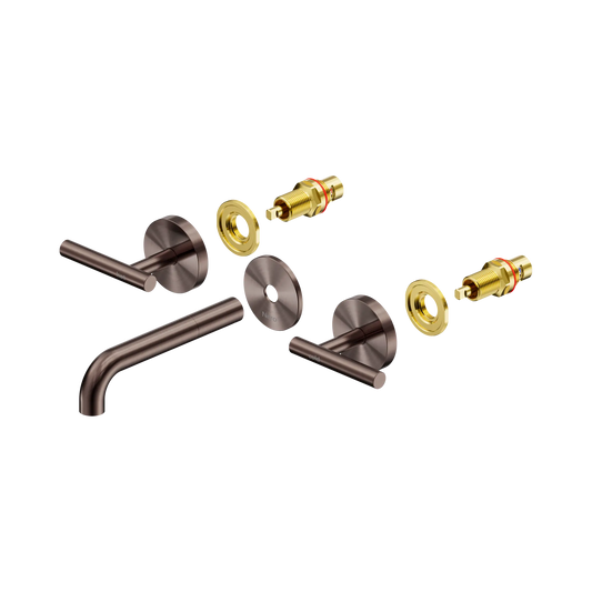 Mecca Lever Wall Basin/Bath Set 160mm Spout Trim kits Only Brushed Bronze