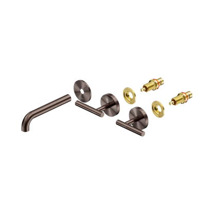 Mecca Lever Wall Basin/Bath Set 160mm Spout Trim kits Only Brushed Bronze