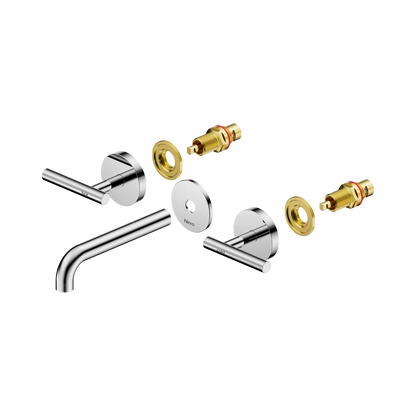 Nero Mecca Lever Wall Basin/Bath Set 160mm Spout Trim kits Only Chrome
