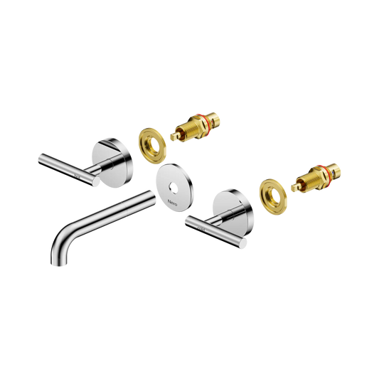 Mecca Lever Wall Basin/Bath Set 160mm Spout Trim kits Only Chrome