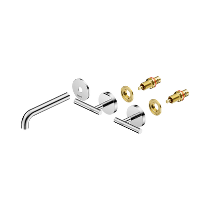 Nero Mecca Lever Wall Basin/Bath Set 160mm Spout Trim kits Only Chrome