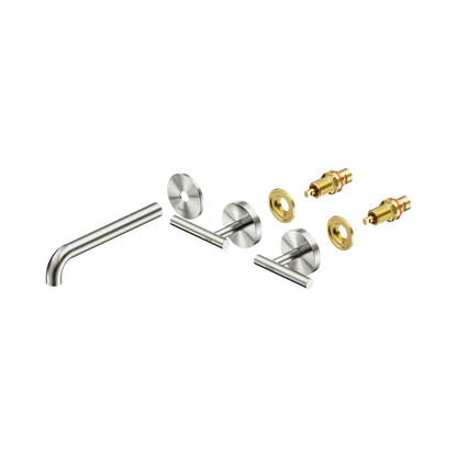 Mecca Lever Wall Basin/Bath Set 185mm Spout Trim kits Only Brushed Nickel