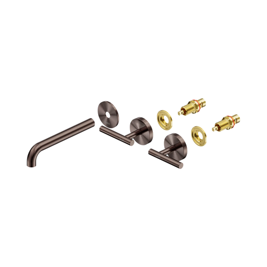 Mecca Lever Wall Basin/Bath Set 185mm Spout Trim kits Only Brushed Bronze
