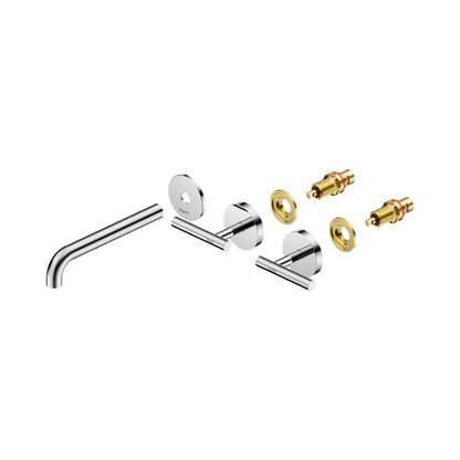 Nero Mecca Lever Wall Basin/Bath Set 185mm Spout Trim kits Only Chrome