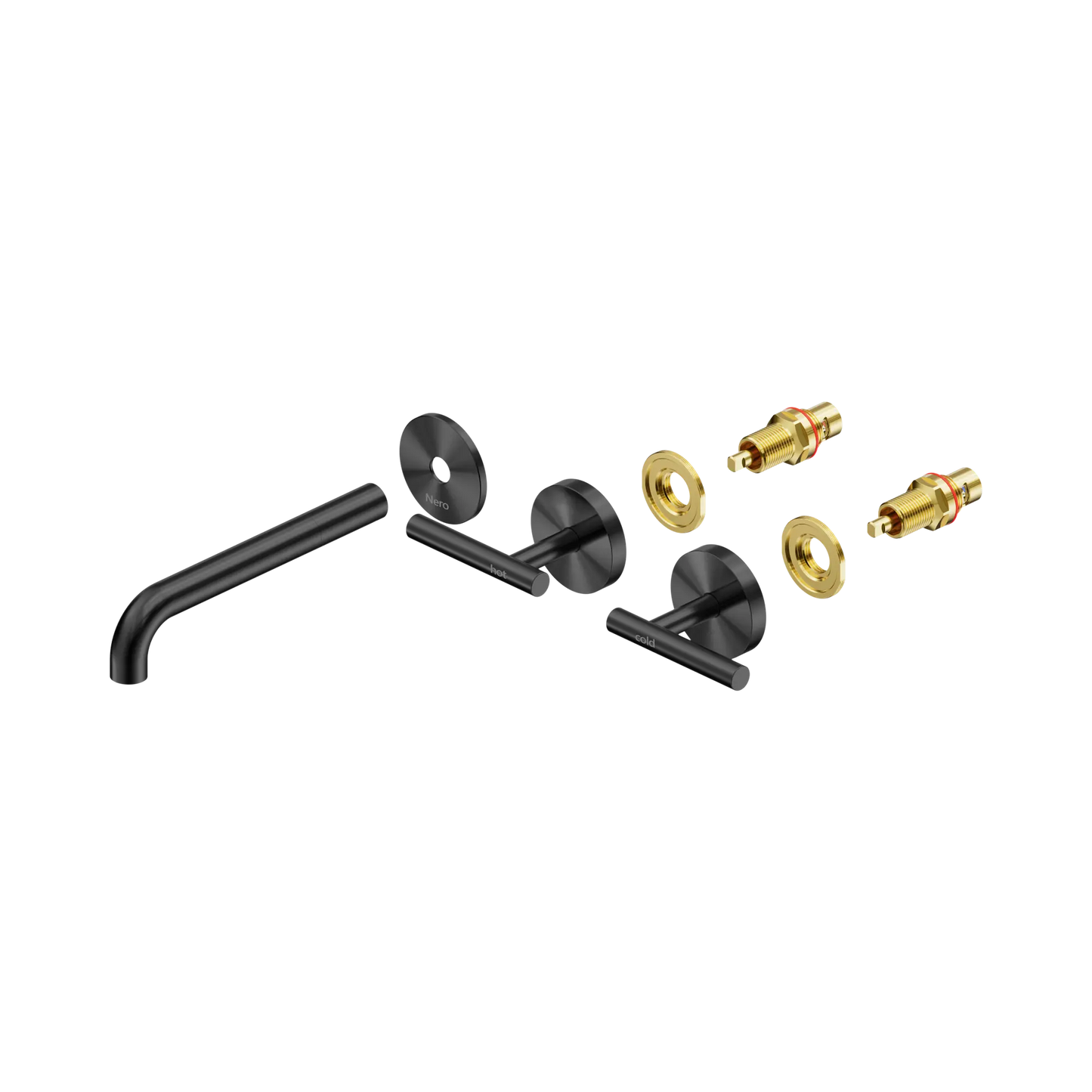 Mecca Lever Wall Basin/Bath Set 185mm Spout Trim kits Only Gun Metal